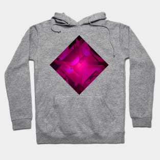 Pink Square Shape Gemstone Hoodie